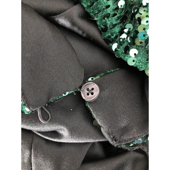 Donna Morgan Sequin Dress Sheath Green 2 - Picture 7 of 10